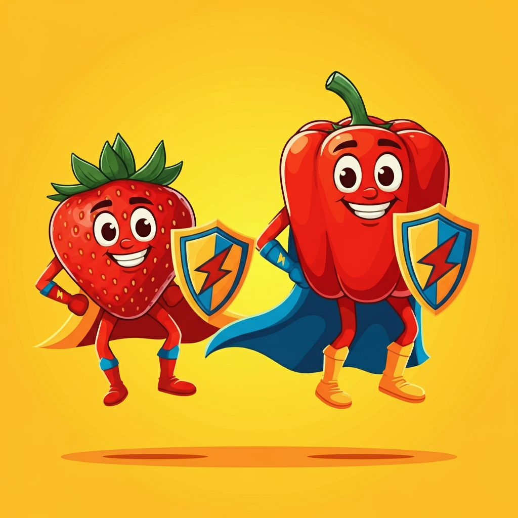 super eroi fragola e peperone