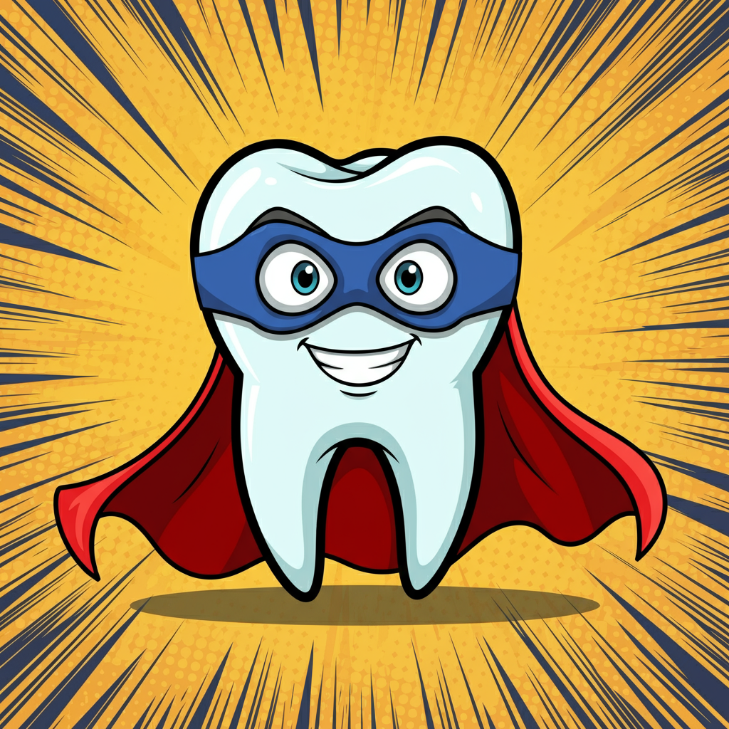 dente super eroe maschio